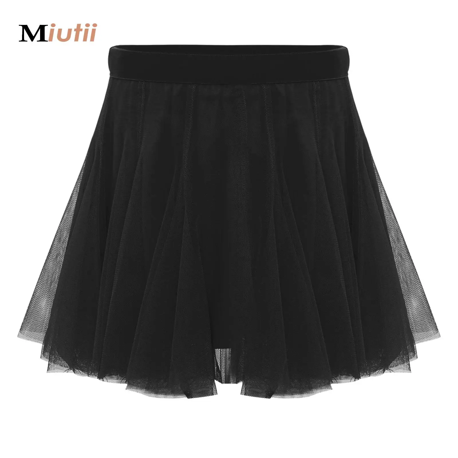 

Children Kids Girls Ballet Skirts High Waist Mesh Tutu Ballerina Dress Gymnastics Dancing Skirt Princess Pettiskirts