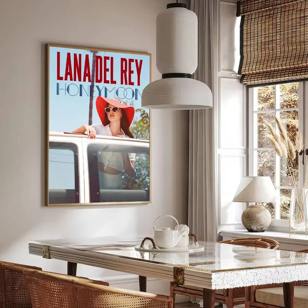 المغني لانا ديل ري الملصقات الكلاسيكية يتوهم الجدار ملصق لغرفة المعيشة زخارف للحانات ديكور جدار الغرفة