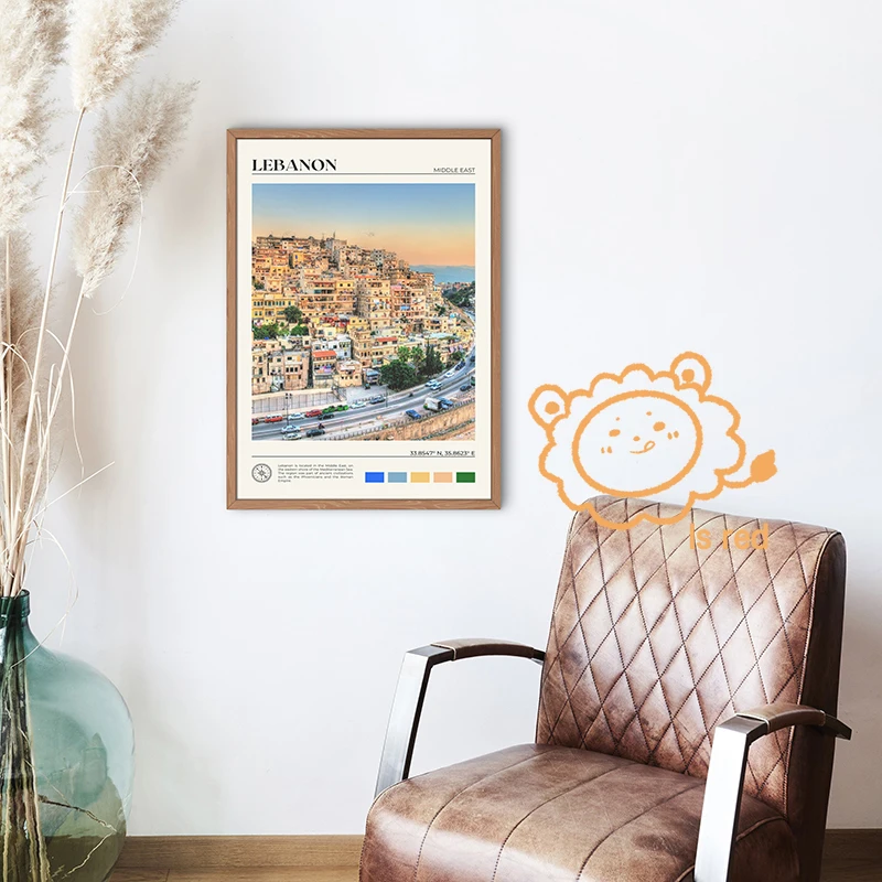 Middle East Art Poster Syria Lebanon Amman Palestine Canvas printing wall Art decoration frameless painting For Home Living Room