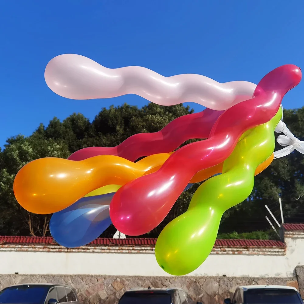 100Pcs Large Screw Twisted Latex Balloons Spiral Long Balloon Home Birthday Party Christmas Decoration Supplies Kids Toys Gifts