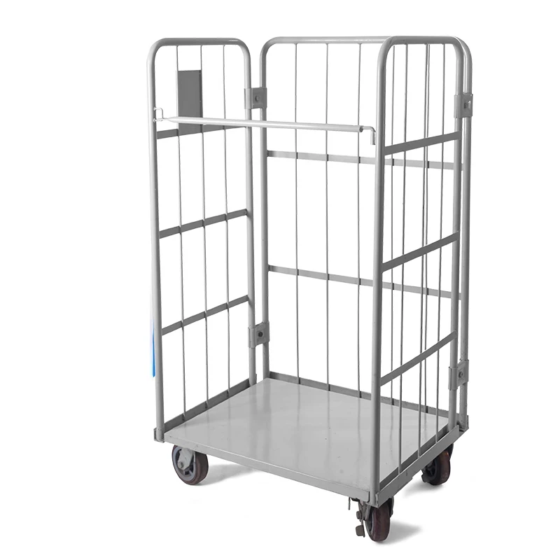 Foldable Warehouse Material Handling Cart Roll Container Collapsible Logistics Cart Dispatch Trolley for Warehouse