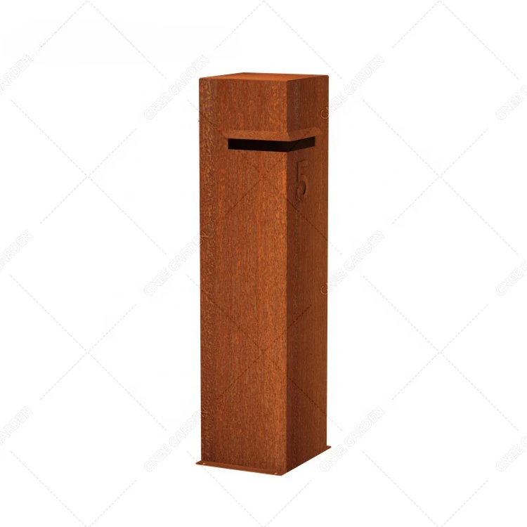 

Home Outdoor Package Corten Steel Large Parcel Delivery Drop Post Free Standing Mailbox