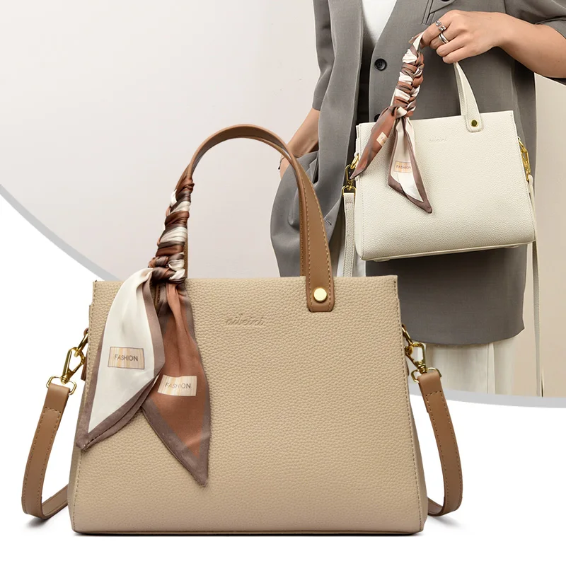 

Large Capacity Pu Leather Tote Bags for Work Commuting Carrying Bag Fashion College Style Shoulder Bag Casual Shopping Bags Sac