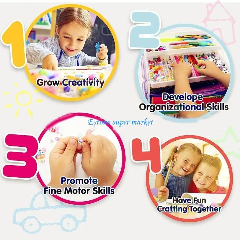 090B conjunto accesorios DIY artes y manualidades regalo Pascua para niñas 5 a 12 años haz tu artesanía, regalos