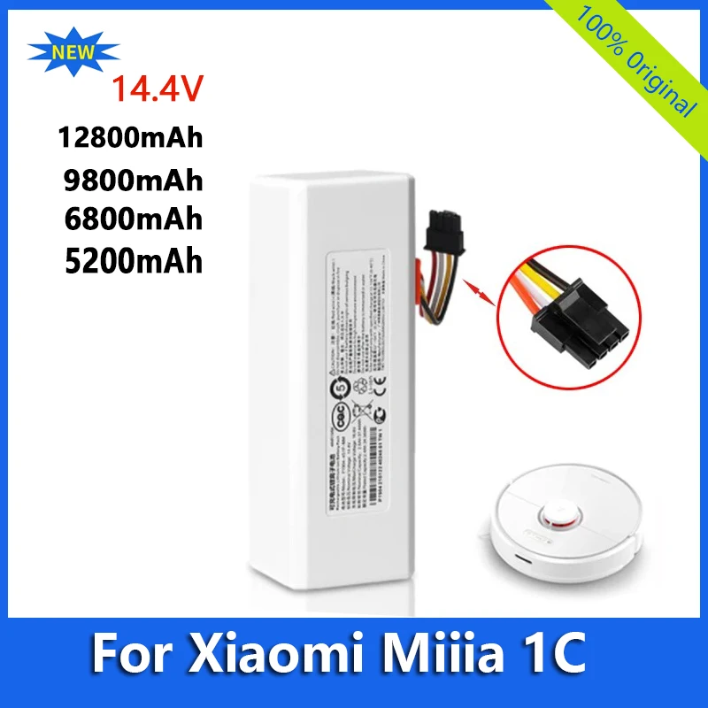 for Xiaomi Robot Battery 1C P1904-4S1P-MM Mijia Mi Vacuum Cleaner Sweeping Mopping Robot Replacement Battery 9800mAh 12800mAh