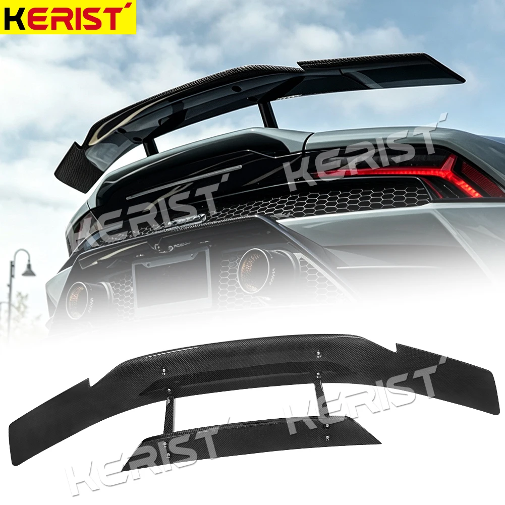 Carbon Fiber Rear Wing Spoiler for Lamborghini Huracan Evo AWD RWD Coupe 2-Door 2018-Up Performance Styling Car Part Accessory