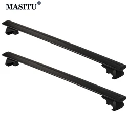 140cm Black And Silver  Car Roof Racks Wing Bar Universal Auto Top Arc Shaped Aluminum Alloy Load Rod Premium Aerodynamic