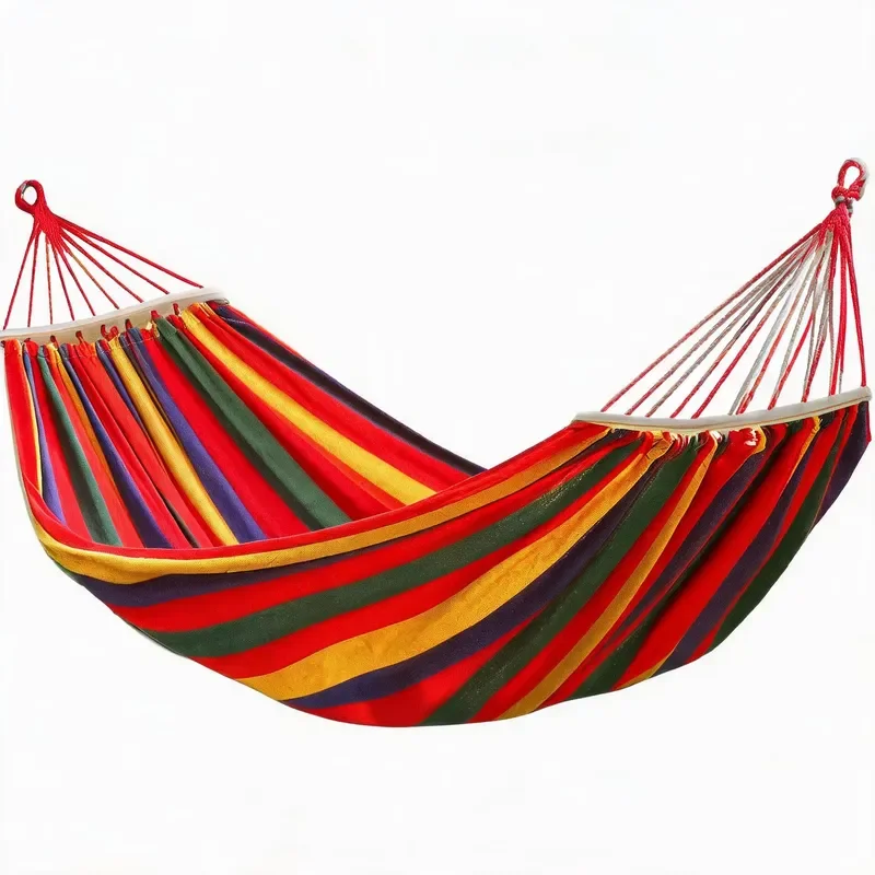 Wholesale Canvas Camping Hammock 190x80 100 150cm Anti Rollover 200kg Load Capacity No Bracket for Outdoor Garden Beach Use