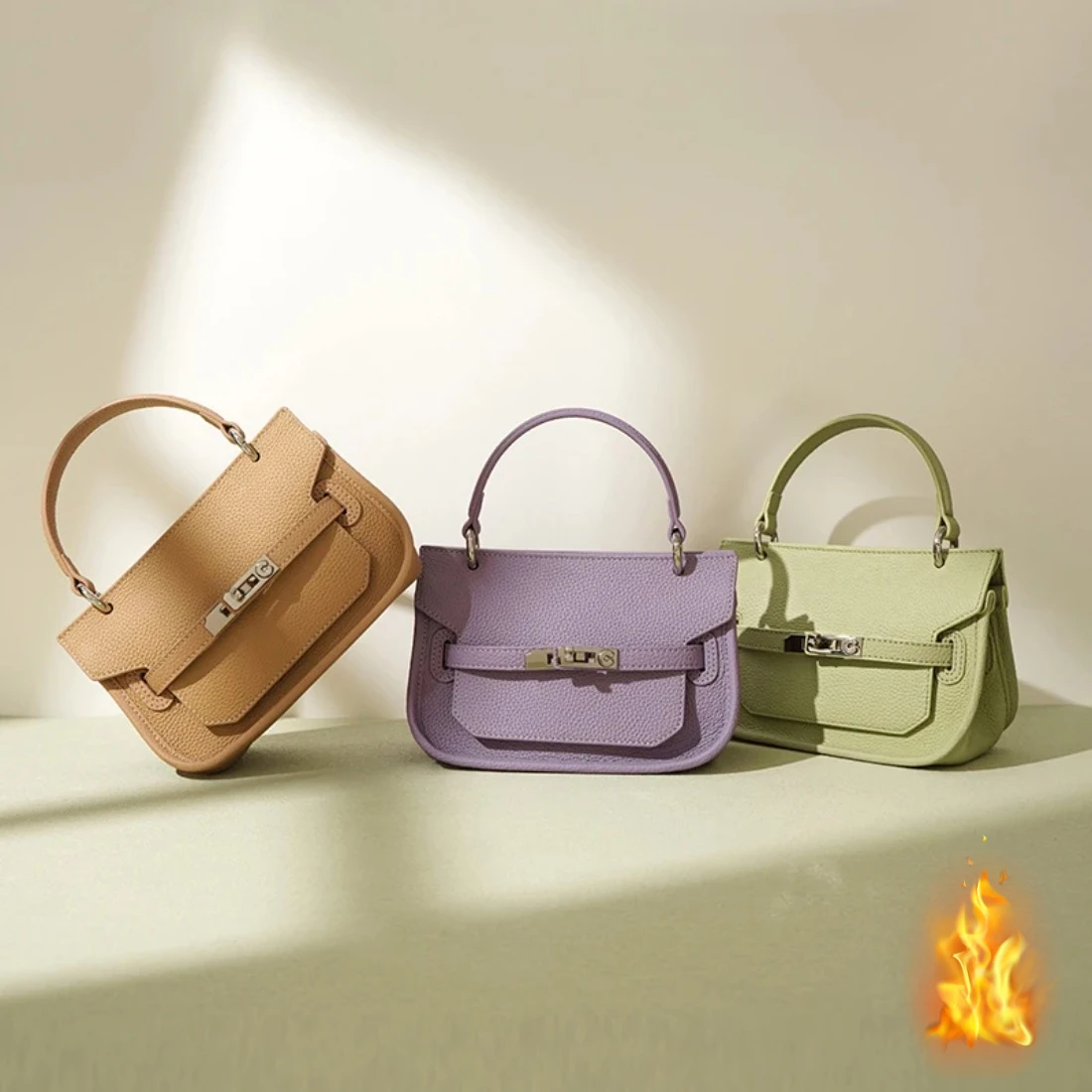 

2025 New Women's Small Top Handle Crossbody Bag High Quality Leather Fashion Handbag Shoulder Bag