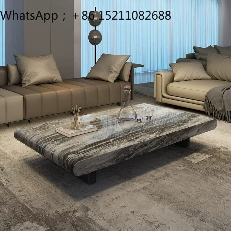 SCY simple small apartment living room household minimalist marble premium rectangular coffee table