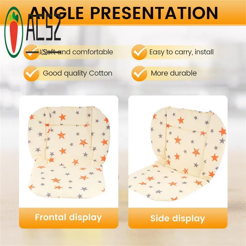 

AC52-Baby Stroller Seat Pad Universal Baby Stroller High Chair Seat Cushion Liner Mat Cotton Soft Feeding Chair Pad Cover