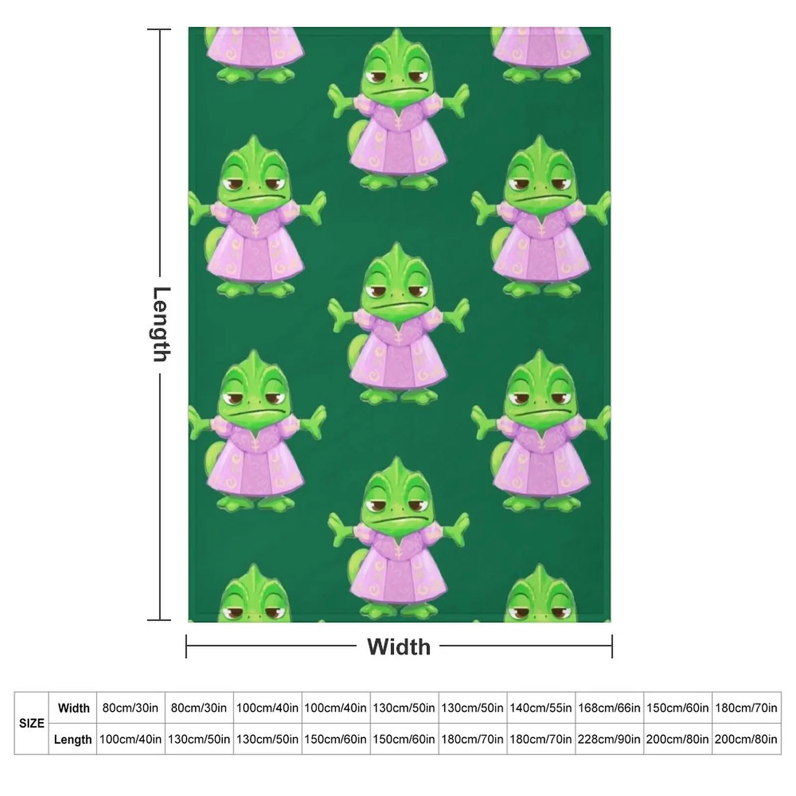 Pascal in a dress - Tangled Throw Blanket Tourist Shaggy Flannels Summer Beddings Blankets