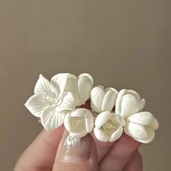 Jasmine Retro Flower Hair Clip Niche Light Luxury Fairy Sweet Personality Versatile Edge Clip Women's Bangs Hair Accessory