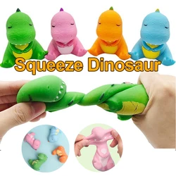 Juguete antiestrés creativo para niños y adultos, dinosaurio exprimible, Pranks de juego blando, regalo, Color aleatorio, 1 piezas, J205