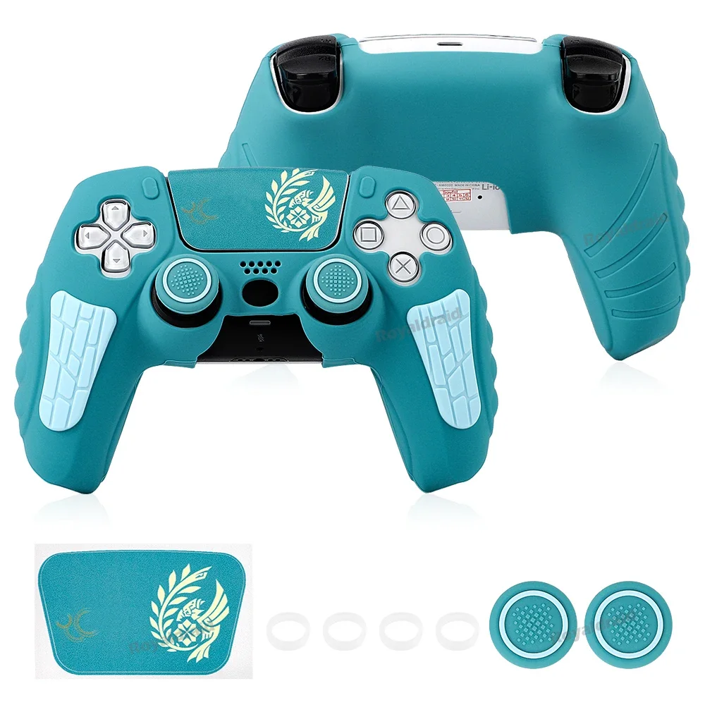 Anti-slip siliconen hoesje met beperkte oplage voor PS5 controller, beschermhoes met touchpad sticker voor PS5 gamepad, zachte hoes