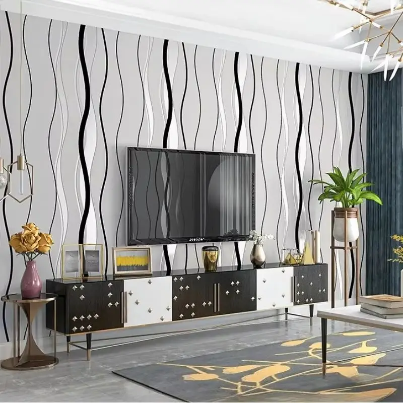 Nordic Style Geometric Textured Wallpaper Self-Adhesive Wallpaper,Wall Sticker for Bedroom Living Room TV Background,Home Decor