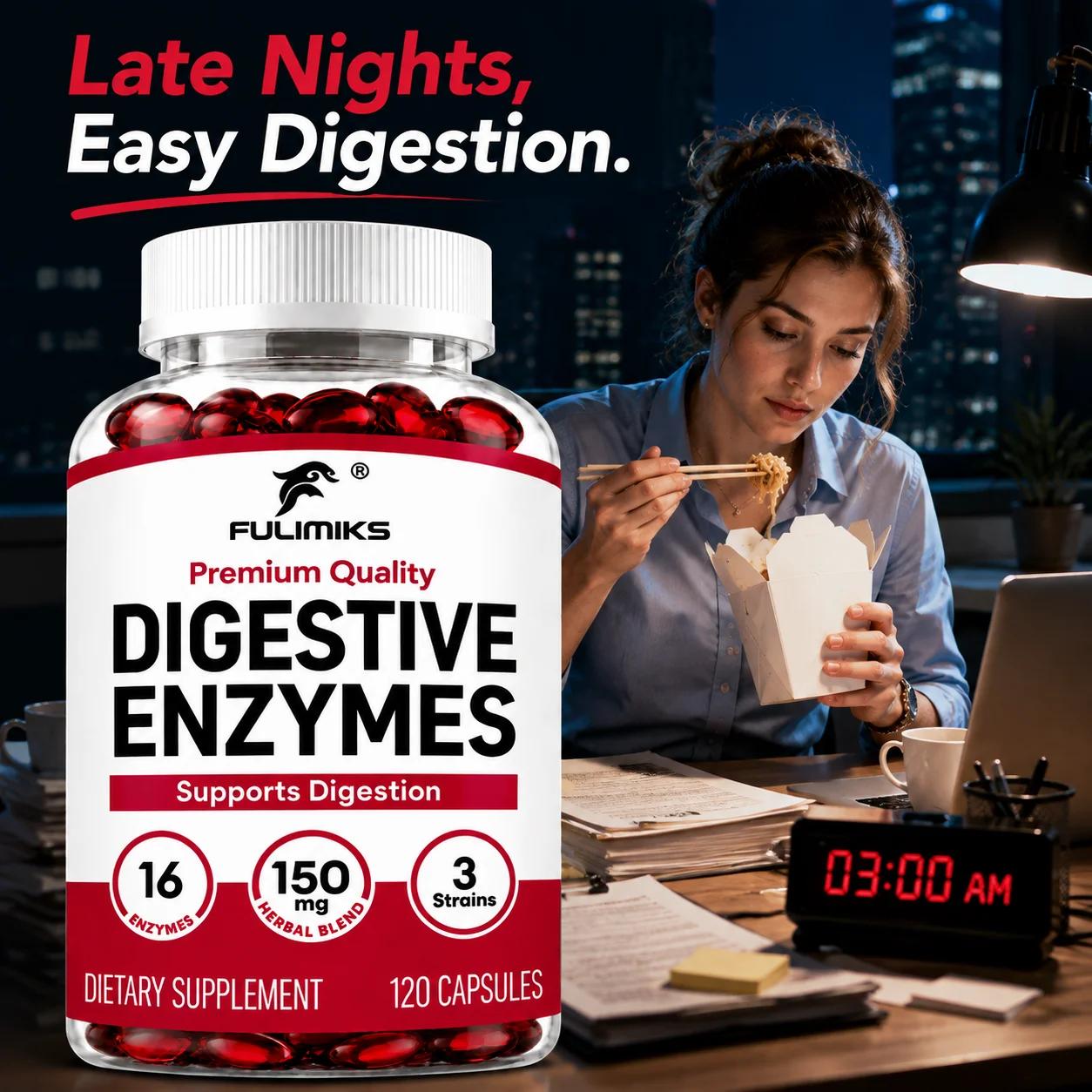 Capsules d'enzymes digestives, - Digestive Enzyme Blend avis et prix