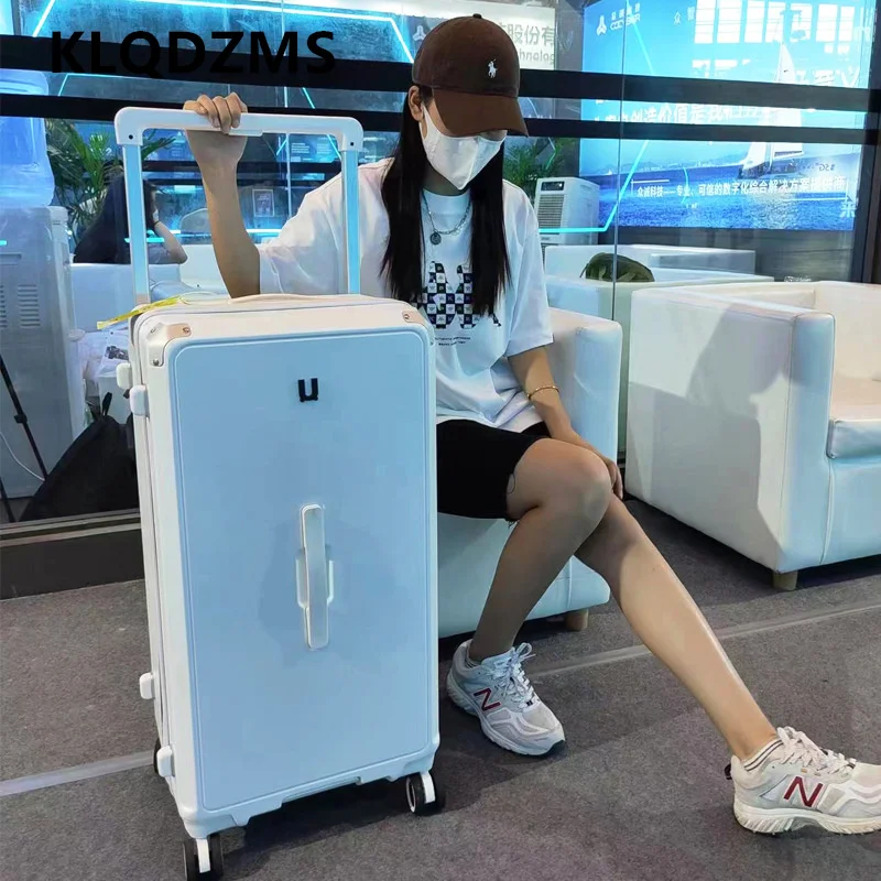 

KLQDZMS Travel Luggage 26"28"30"32"34 Inches Large Capacity Trolley Case Women's Password Box with Wheels Rolling Suitcase