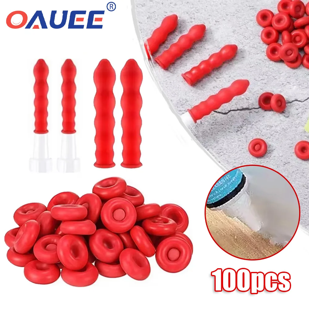 100pcs Red Caulking Gun Nozzles Cap Red Caulk Saving Cap Caulk Sealer Saver Open Caulking Tube for Sealing and Preserving Tools