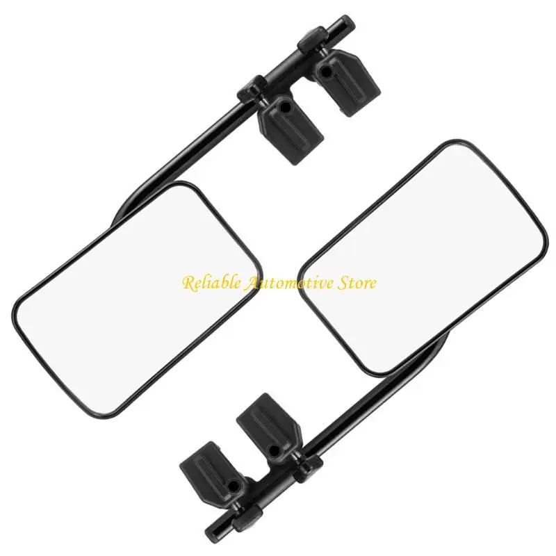 M68B 1 Pair Caravans Rear View Mirror Adjustable Car Vehicle Clip on Towing Mirror