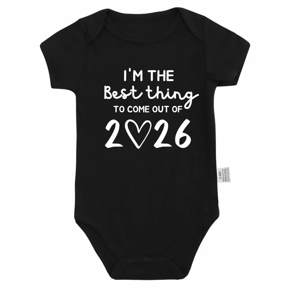 I'm The Best Thing 2026 Newborn Baby Bodysuits Summer Short Sleeve Infant Rompers Baby Boys Girls Jumpsuits