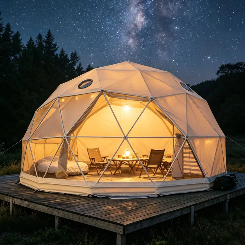 Outdoor Dome House Luxury Camping Pod with Clear View Window for Glamping Resort Customizable