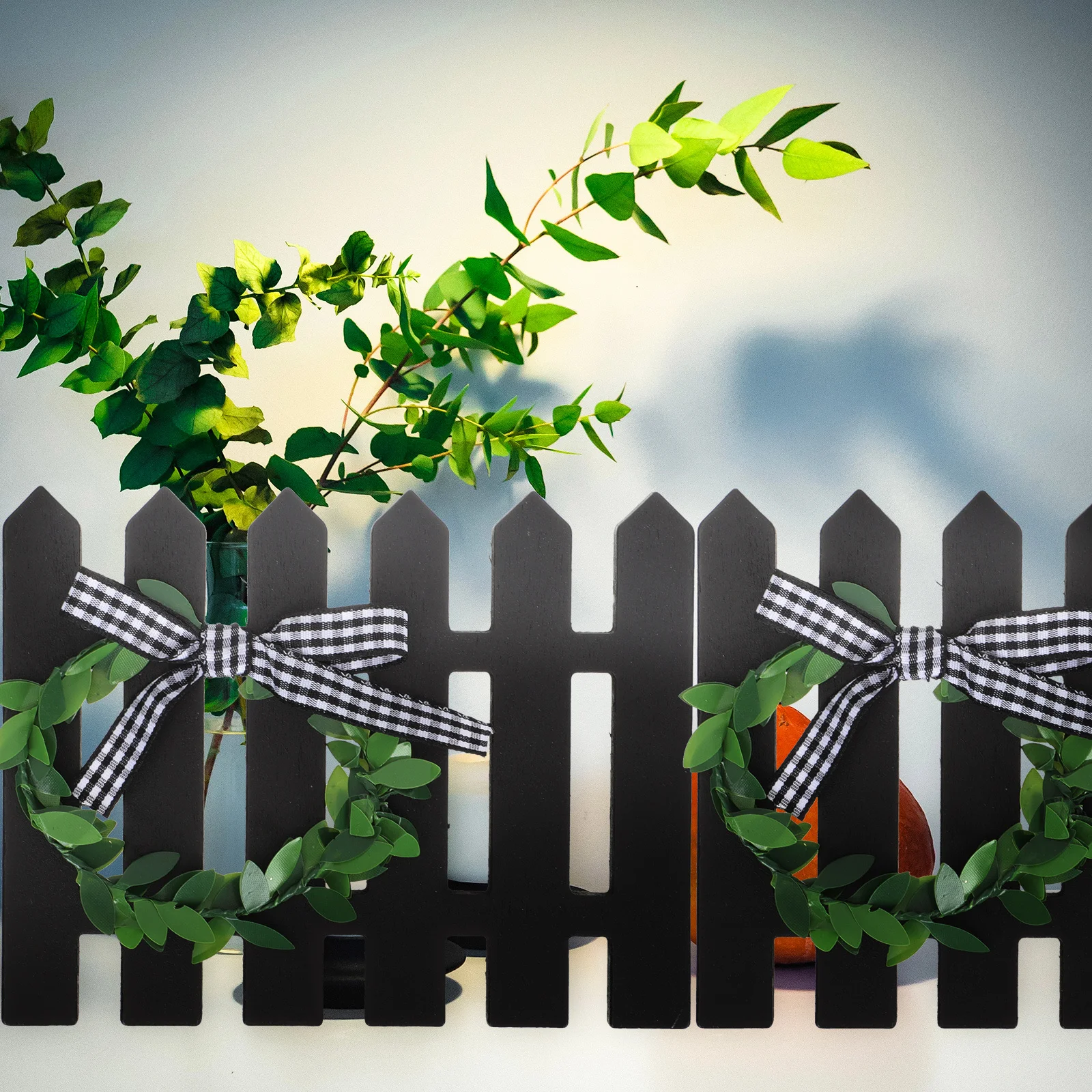 

3Pcs Wooden Fence Miniature Decorative Fence Ornament for Micro Landscape Garden Outdoor Wood Craft Decor Miniature Ornament