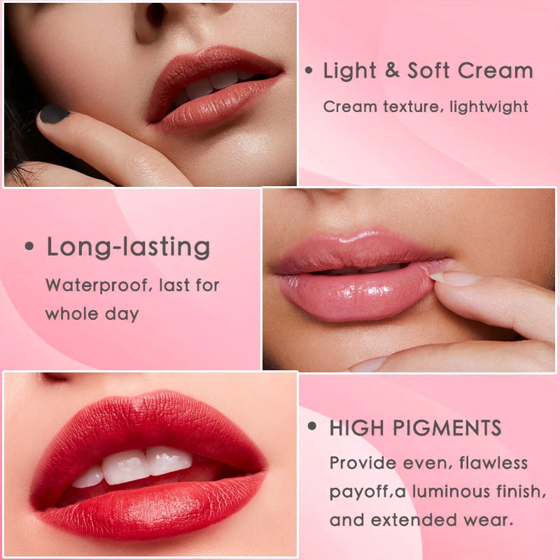 12 Kleuren Matte Lippenstift Palet Lipgloss Make-Up Cosmetica Hydraterende Lip Tools Voor Vrouwen Valentijnsdag Geschenken Make-Up Schoonheid