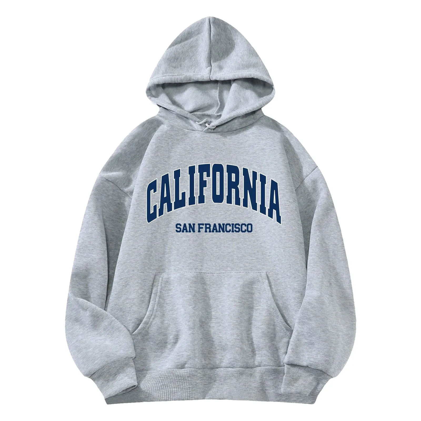 Long Sleeves Casual Y2k Hoodie With Pattern California San Francisco American Vintage Oversize Sweatshirt Hip Hop Street Hoodies