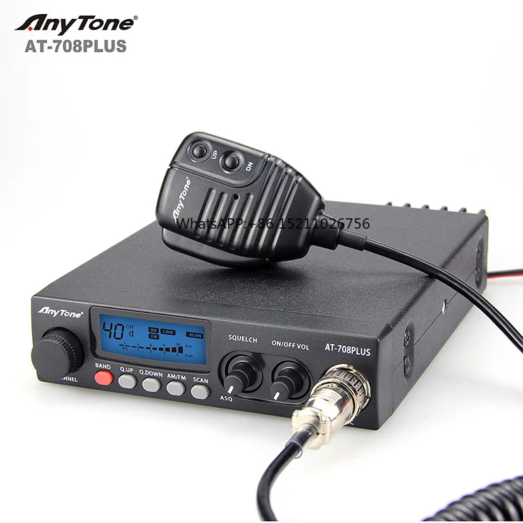 Anytone at-708 plus cb radio 24,265-29,655 mhz radio transceiver 12 band am fm 27mhz cb radio