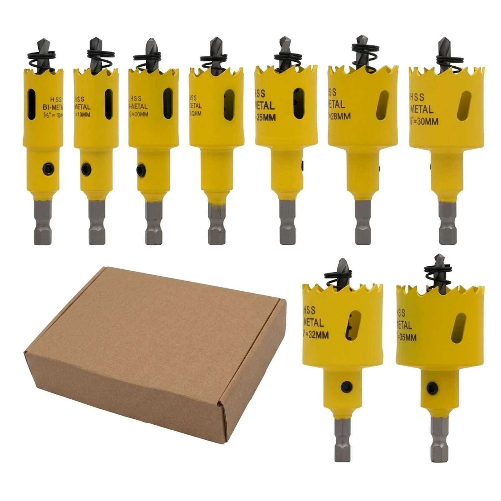 9pcs Hole Saw Cutter Bi Metal Alloy for Recessed Light Installation Woodworking Drill Bit Drywall Vent Pipe Cutting Tool