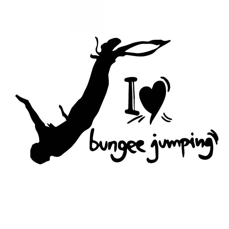 Brave, I Love Jumping, High Quality Decals, Car Decoration, Personalized Pvc Waterproof Decals, Black/white, 17cm*11cm