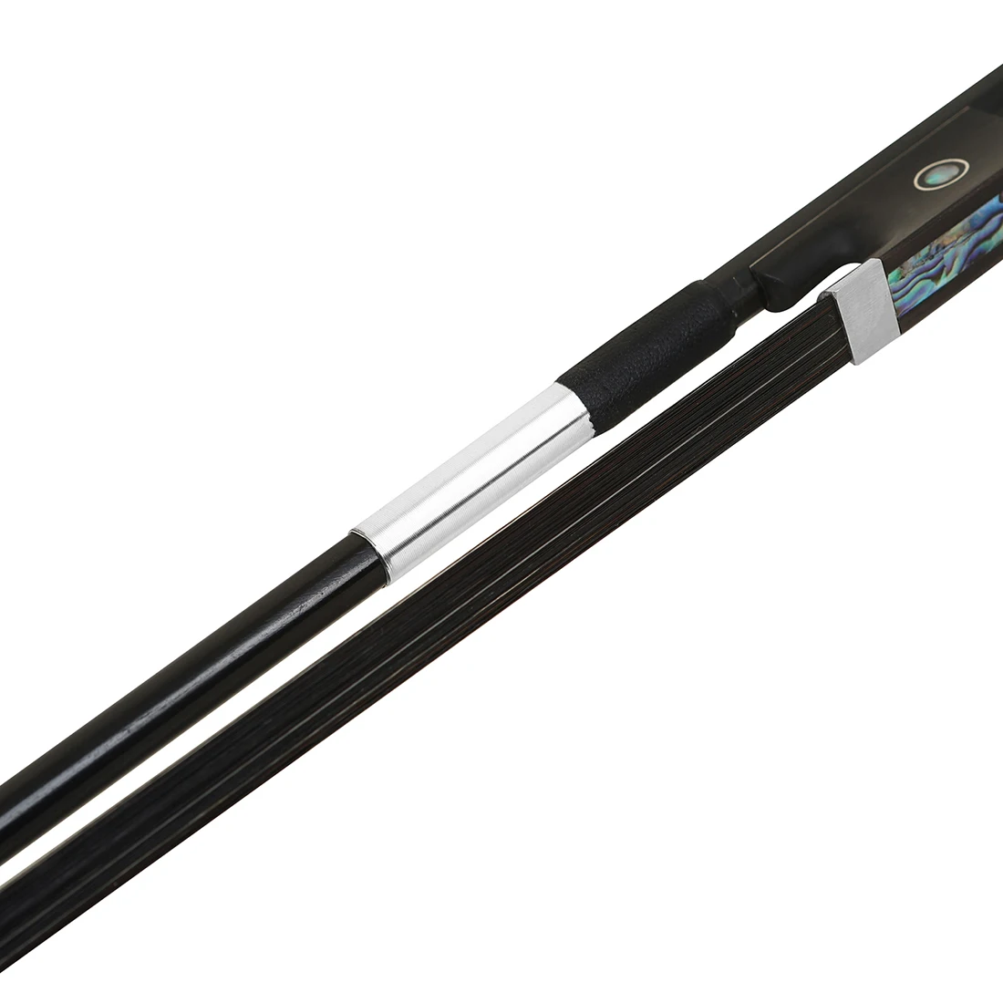 M MBAT Carbon Fiber Violin Bow Black Carbon Bow 4/4 Violin Bow Ebony Black Horsehair Carbon Fiber Rod For Practice And Concerts - view 5