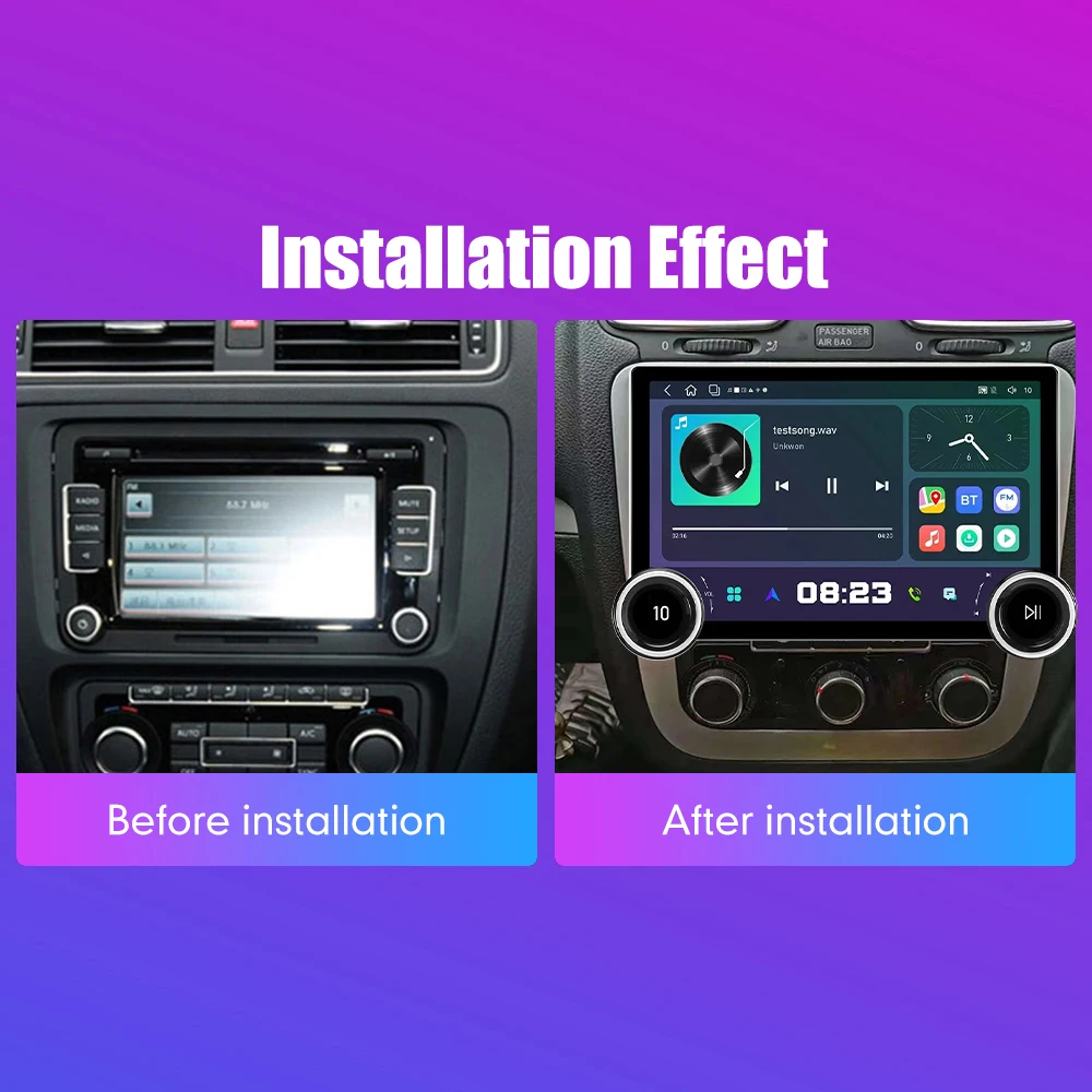 11.8 Inch 2K Double Knobs 2 Din Car Radio For Honda Scirocco2009-2014 Car Radio DVD Multimedia Video Player Android Auto Carplay