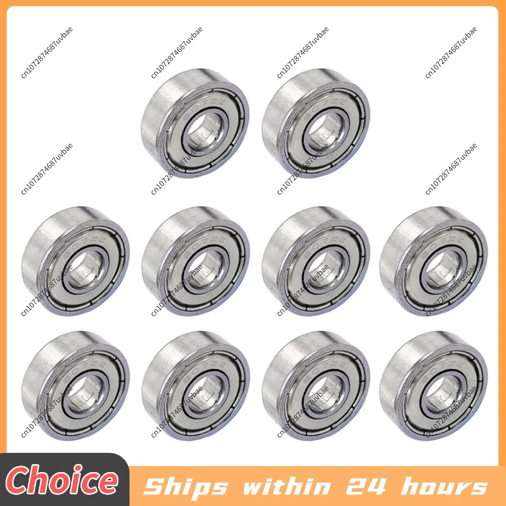 10pcs Miniature Bearing Heavy Load Metal Sealed Miniature Bearing 7x19x6mm Carbon Steel Wear Resistant for Skateboard Scooter