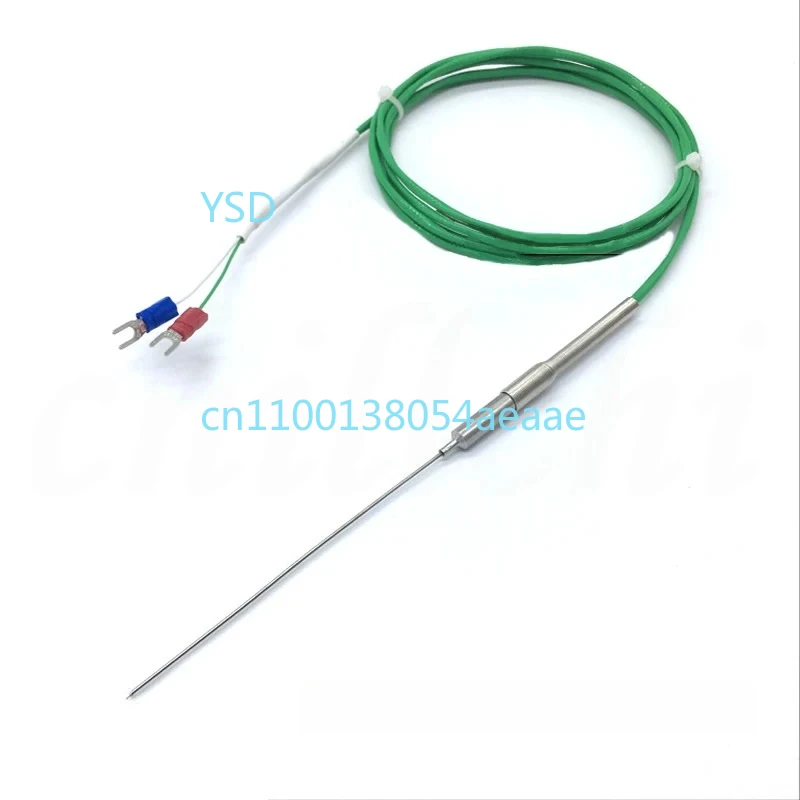 

Armoured K-type thermocouple, 0.5mm in diameter, 3mm probe, 1000-degree heat resistance, for furnace temperature detection.