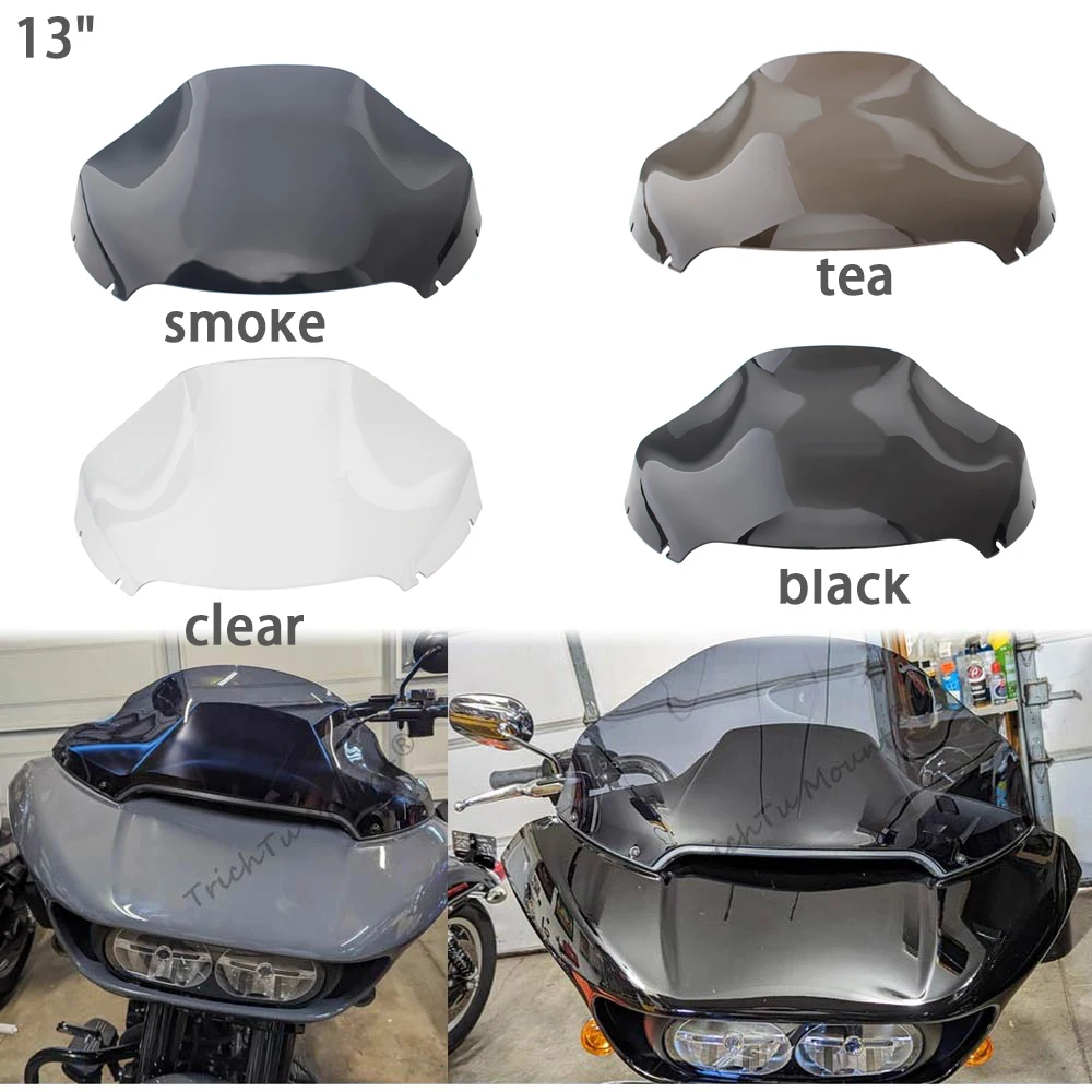 

13" Motorcycle Windshield Fairing Windscreen For Harley Road Glide FLTRXS FLTRU FLTRK FLTRT 2015-2023 2024
