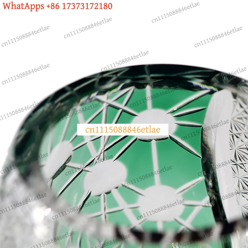 k3 Japanese Handmade Crystal Whisky Glass, Retro Luxury Wine Tumbler