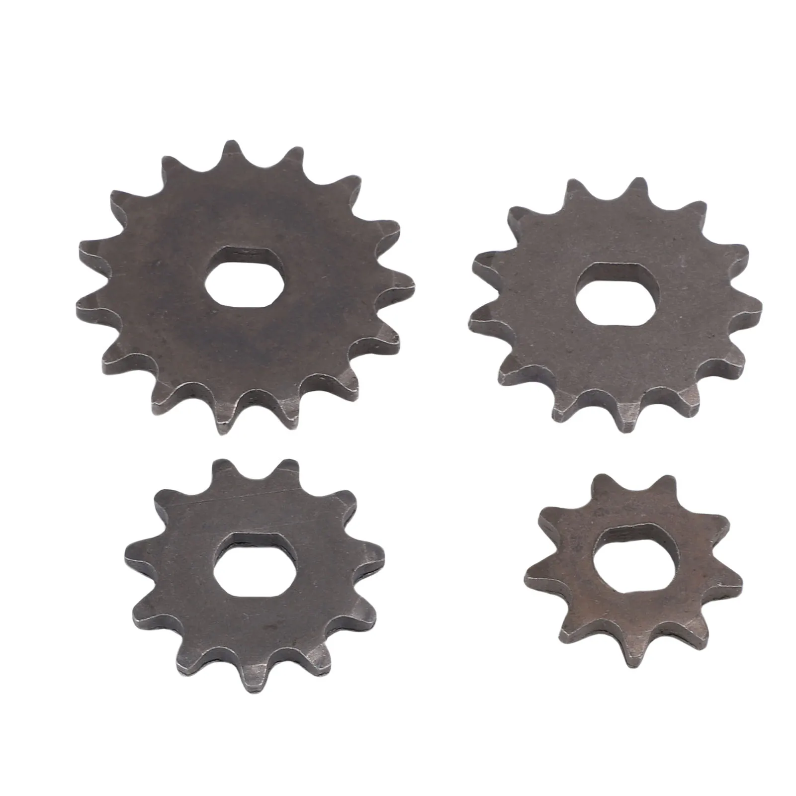4 Peças Pinhão de Corrente de Motor de Metal com Furo H T8F 15T 13T 11T 9T, Peça de Reposição para Scooter e Motores de 47cc 49cc, Compatível com Todas as Motos Off-Road