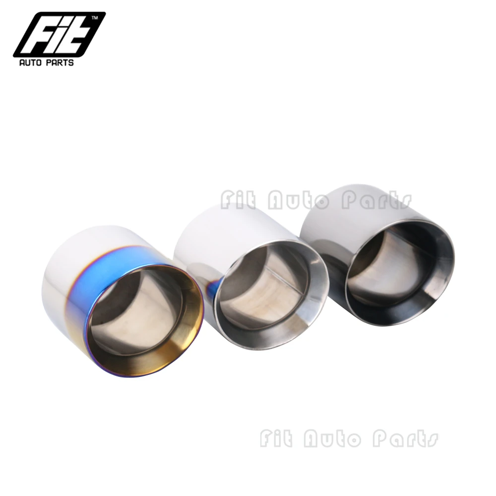 

Stainless Steel Auto Car Exhaust Tip 63mm Inter 114mm Slant Outlet Muffler Tail Pipe
