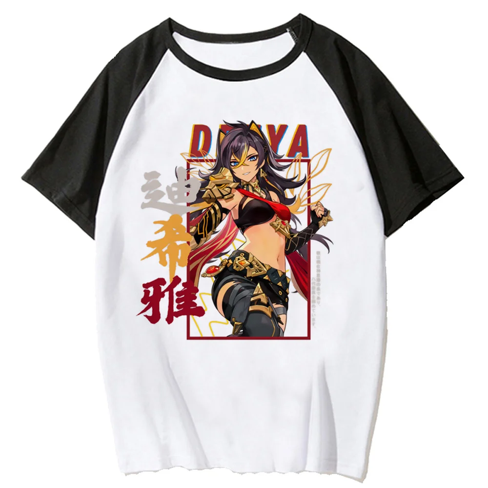 Genshin Impact t-shirt donna designer graphic t shirt femminile manga streetwear abbigliamento