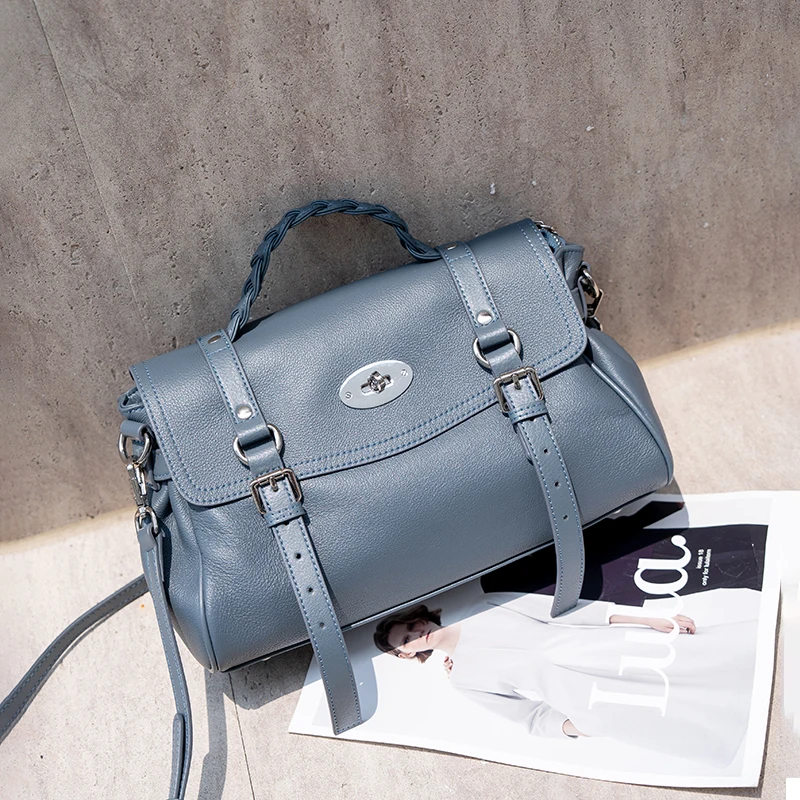 

2026 Large Capacity Luxury Brand Handbag Woman Novelty Genuine Cow Leather Hand Bag Ladies Crossbody Bag Vintage Handbag Sale