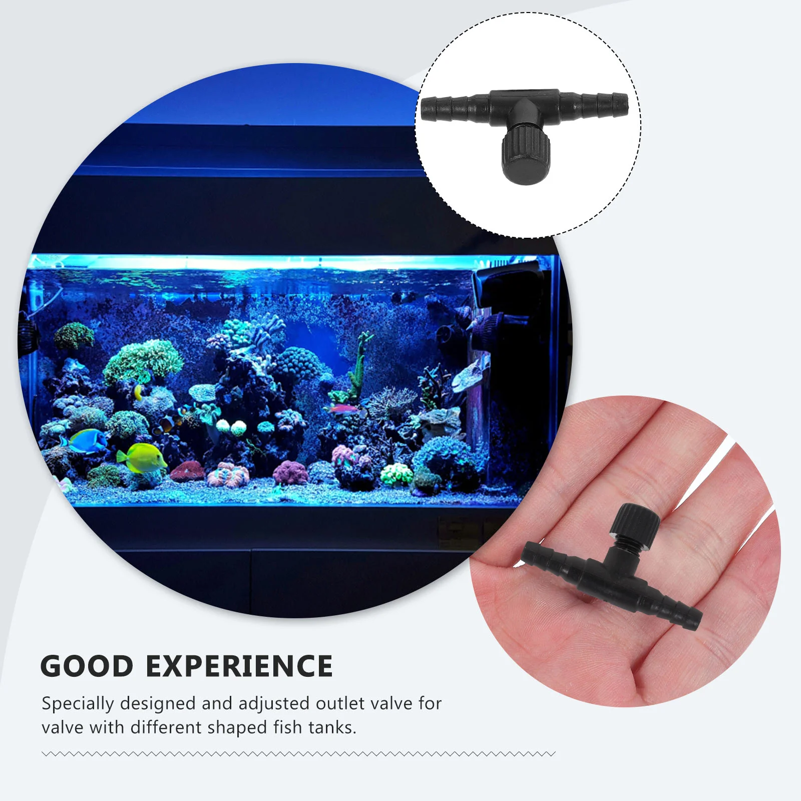 

10Pcs Fish Tank Air Valves T Shape Adjustable Aquarium Oxygen Pump Regulators Compatible with 5mm Air Hose Aquarium Gang Valve