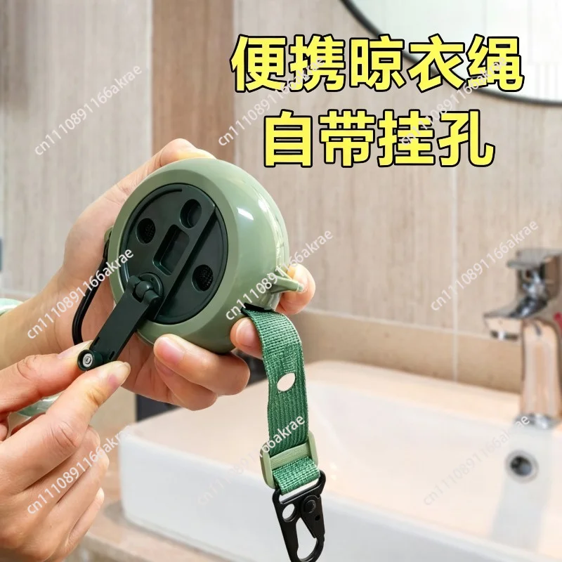 Outdoor clothesline Multifunctional travel hotel drying car portable windproof storage lanyard clothesline