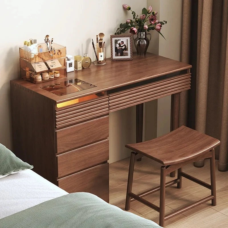 خزانة من خشب الجوز الأسود البسيط من الشمال #4