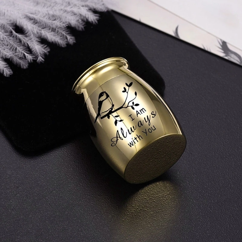 간단한 유골 항아리 기념 보석 화장 상자 매일 착용 금속 항아리 화장 보석 항아리 관 유골 45BE