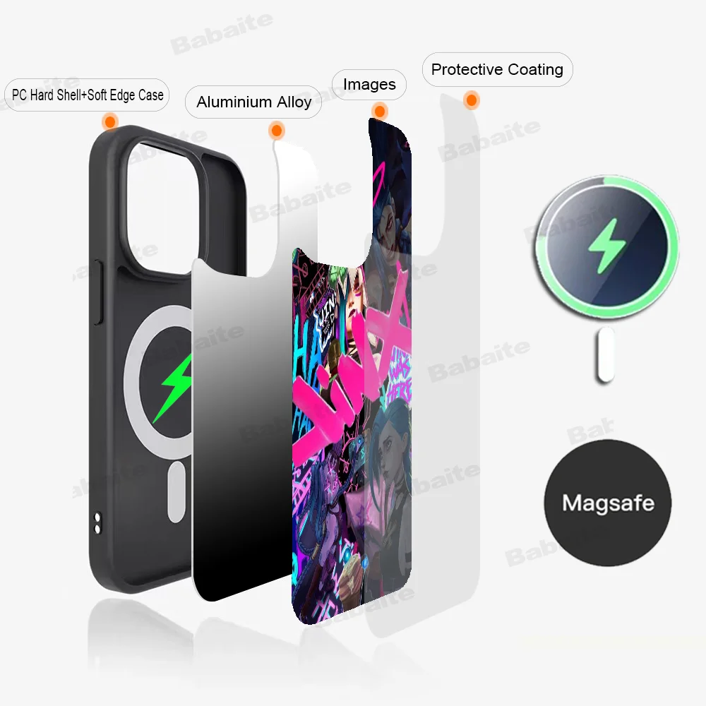 Arcane Phone Case Magnetic Case For IPhone 16 14 13 12 11 15 Pro Max Plus For Magsafe Wireless Charge Cover