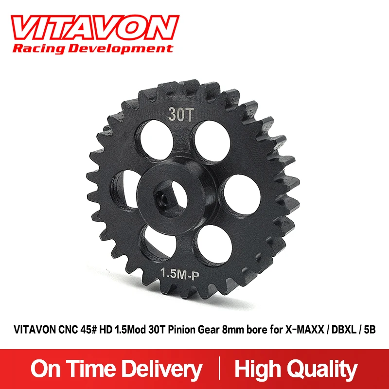 VITAVON CNC 45# HD 1.5Mod 30T or 33T Pinion Gear 8mm bore for X-MAXX / DBXL / 5B