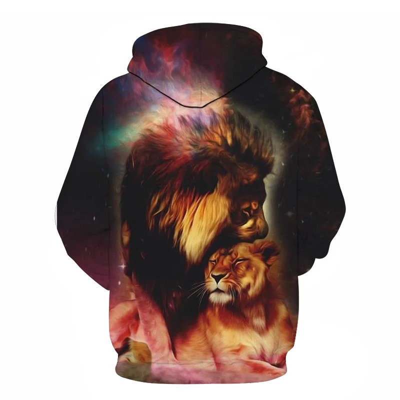 Funny 3D Tiger Lion Men Hoodies Hip Hop Sweatshirt Fashion Brand Plus Size Hoodie Men Tracksuit Unisex Pullovers Men Clothing