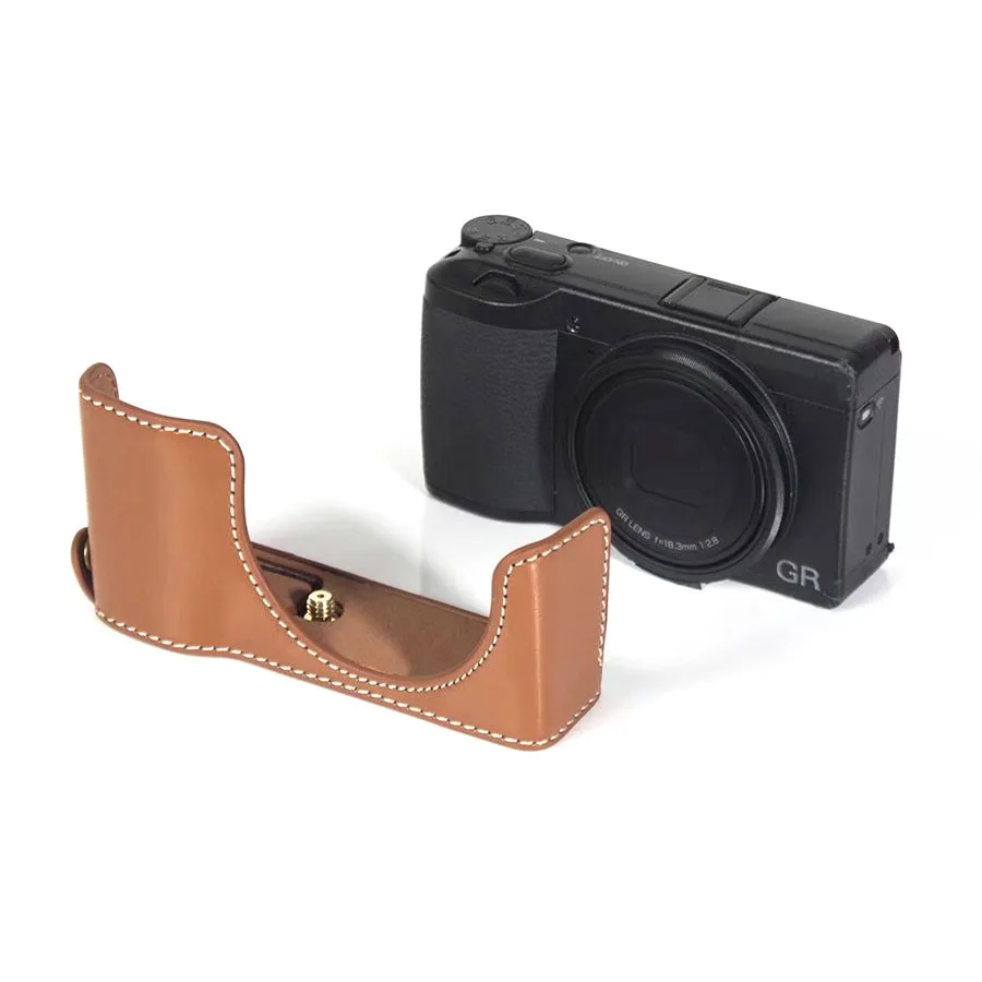 Camera Bag Half PU Grip Case for Ricoh GRIII GR3